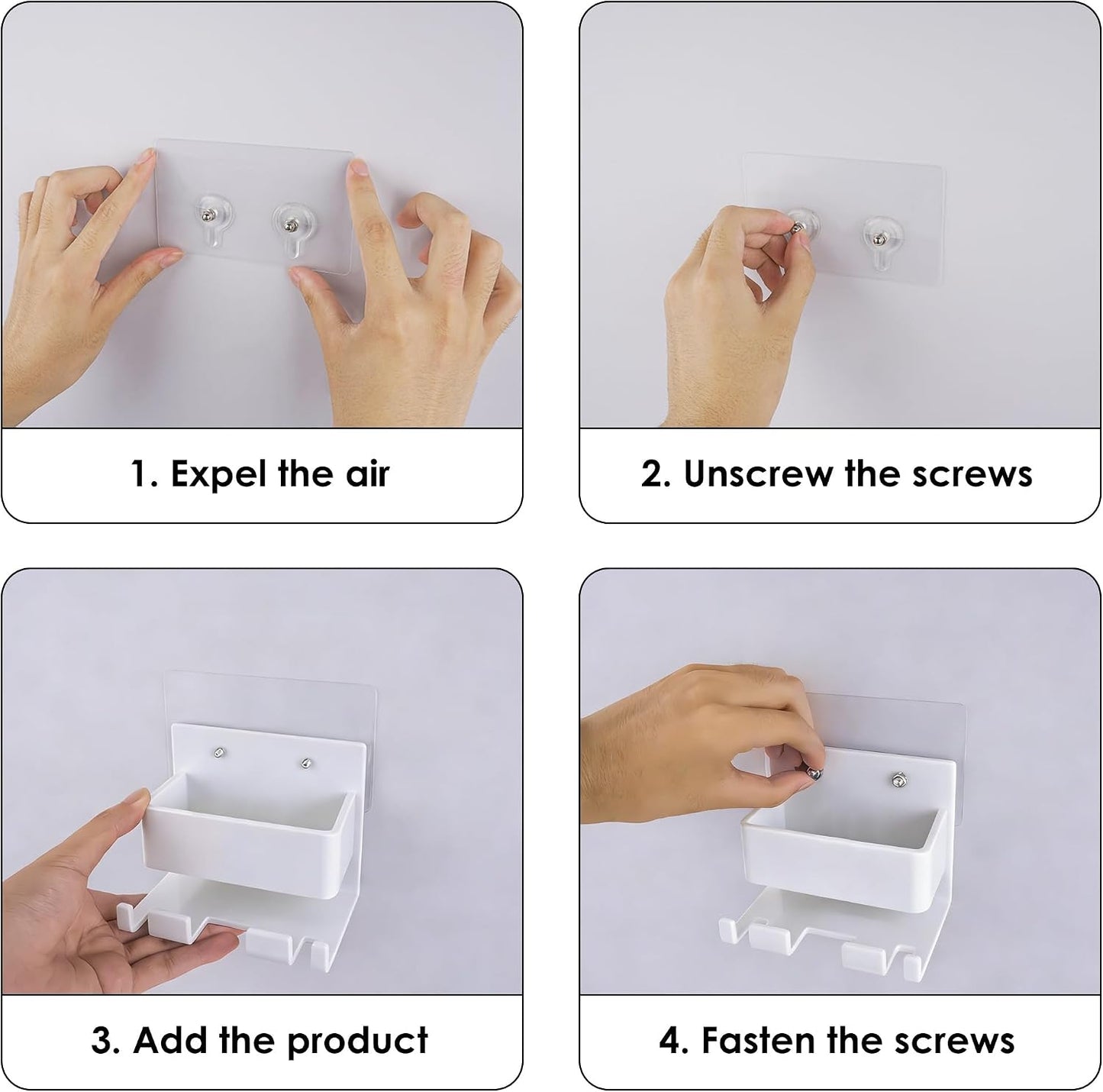 Electric Toothbrush Holder Wall Mounted, Electric Toothbrush Cord Organizer Holds 1 Chargers, Self Adhesive Electric Toothbrush Stand for Bathroom, Medicine Cabinet, Dorm(Black)