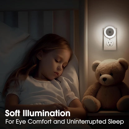 Briignite Motion Sensor Night Light, [2 Pack] Night Lights Plug into Wall, Auto On/Off Motion Activation Nightlight, Energy-Saving 0.6W LED, Daylight White, Ideal for Kids, Bedroom, Bathroom