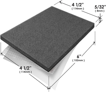 Slipstick Premium Wool Felt Furniture Pads/Floor Protectors (1 Inch Round Value Pack) Includes 40 Heavy-Duty Felt Chair Leg Pads with Self-Stick Adhesive, Gray, CB115