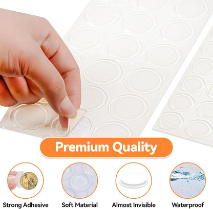 4PCS Long Furniture Bumpers - Wall Protector Guards, Fridge Door Stopper, 5.5x0.7x0.2inches