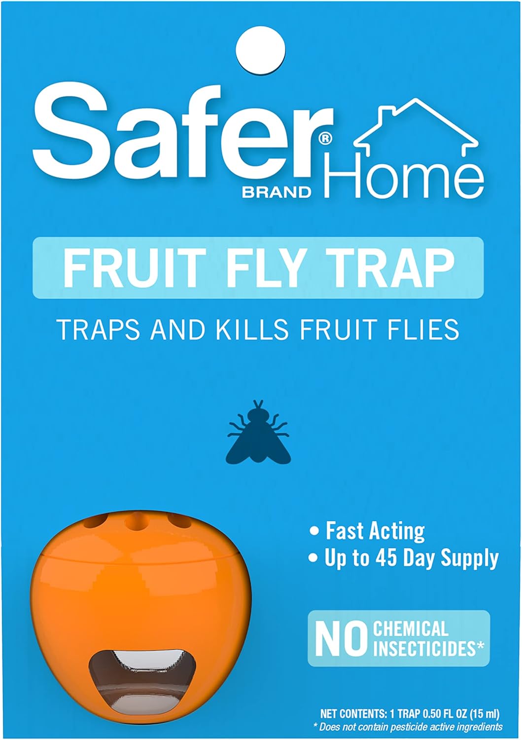 Safer Brand Home SH500 Indoor Fruit Fly Trap – Ready-to-Use, Non-Staining, No synthetic Insecticides