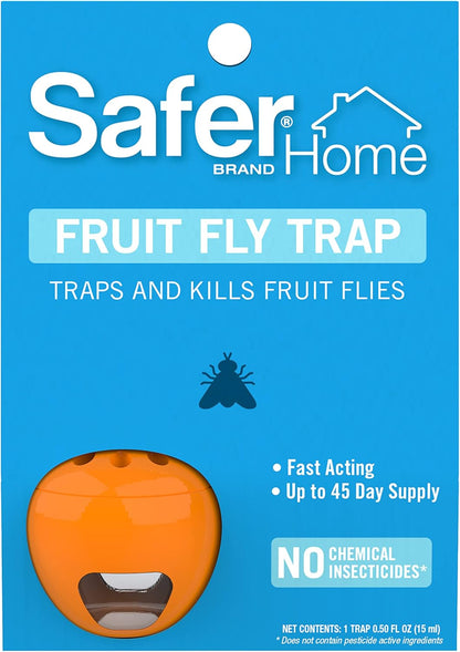 Safer Brand Home SH500 Indoor Fruit Fly Trap – Ready-to-Use, Non-Staining, No synthetic Insecticides