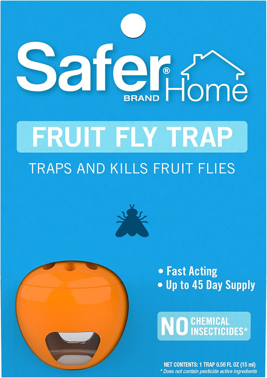 Safer Brand Home SH500 Indoor Fruit Fly Trap – Ready-to-Use, Non-Staining, No synthetic Insecticides
