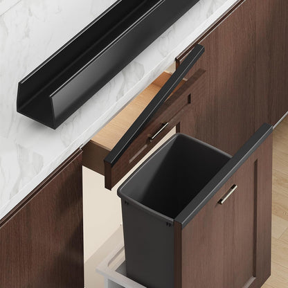 Snugly Fit 18" Length Cabinet Door Protector, Flexible Slip-On Plastic Edge Guard, Thin Transparent Edge Protectors to Prevent Wear, Chipping, Discoloration, Cabinet Bumpers, 3/4" Thick, 2 PCS