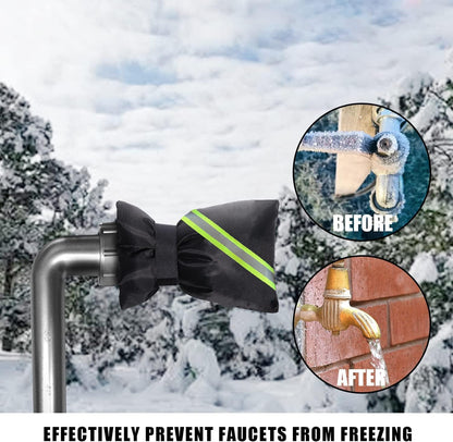 DGLV Outdoor Faucet Covers for Winter, 4 Pack Outside Faucet Socks for Freeze Protection Reusable Waterproof Anti-Freeze Insulated Spigot Cover for Garden Tap, 6.69" W x 8.27" H