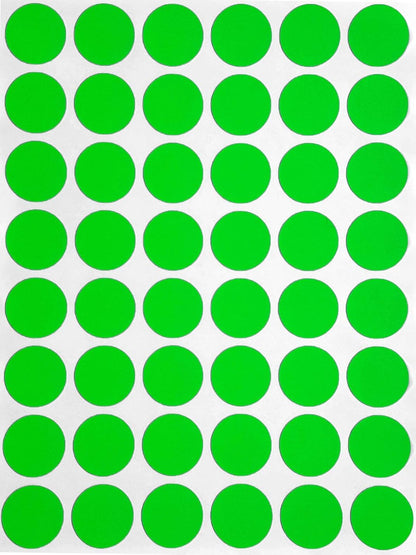 Royal Green Dot Sticker 11/16" Inch (17mm) Colored Labels in Purple - 2400 Pack - Colors A