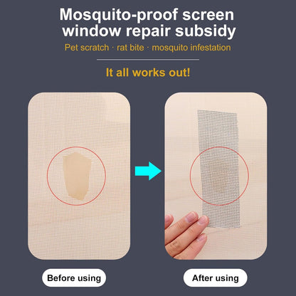 Screen Repair Tape, Screen Door Repair Patch, Waterproof Window Screen Repair Tape, Strong Adhesive Screen Repair Tape, Screen Tape Mesh Repair for Screen Door Holes Tears Instantly, Gray