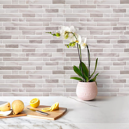 STICKGOO Peel and Stick Backsplash - 10 Sheets of 12”×12” - 3D Self Adhesive Peel and Stick Tile Backsplash for Kitchen & Bathroom
