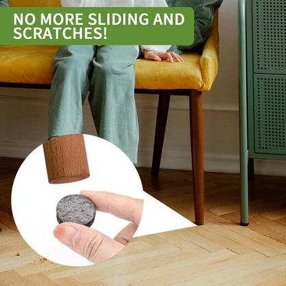 Non Slip Furniture Pads 36 PCS 1'' Square - Anti Slip Furniture Pads - Self Adhesive Rubber Feet Furniture Feet - Chair Leg Floor Protectors - Keep Furniture in Place