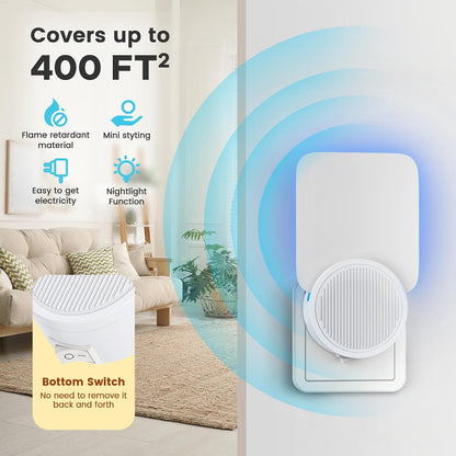 Fly Trap Indoor, 2 Devices + 6 Refills Fruit Fly Trap Plug-in, Sticky Gnat Trap for Home, Flying Insect Catcher for Kitchen, Bedroom & Houseplants, Safe for Kids & Pets