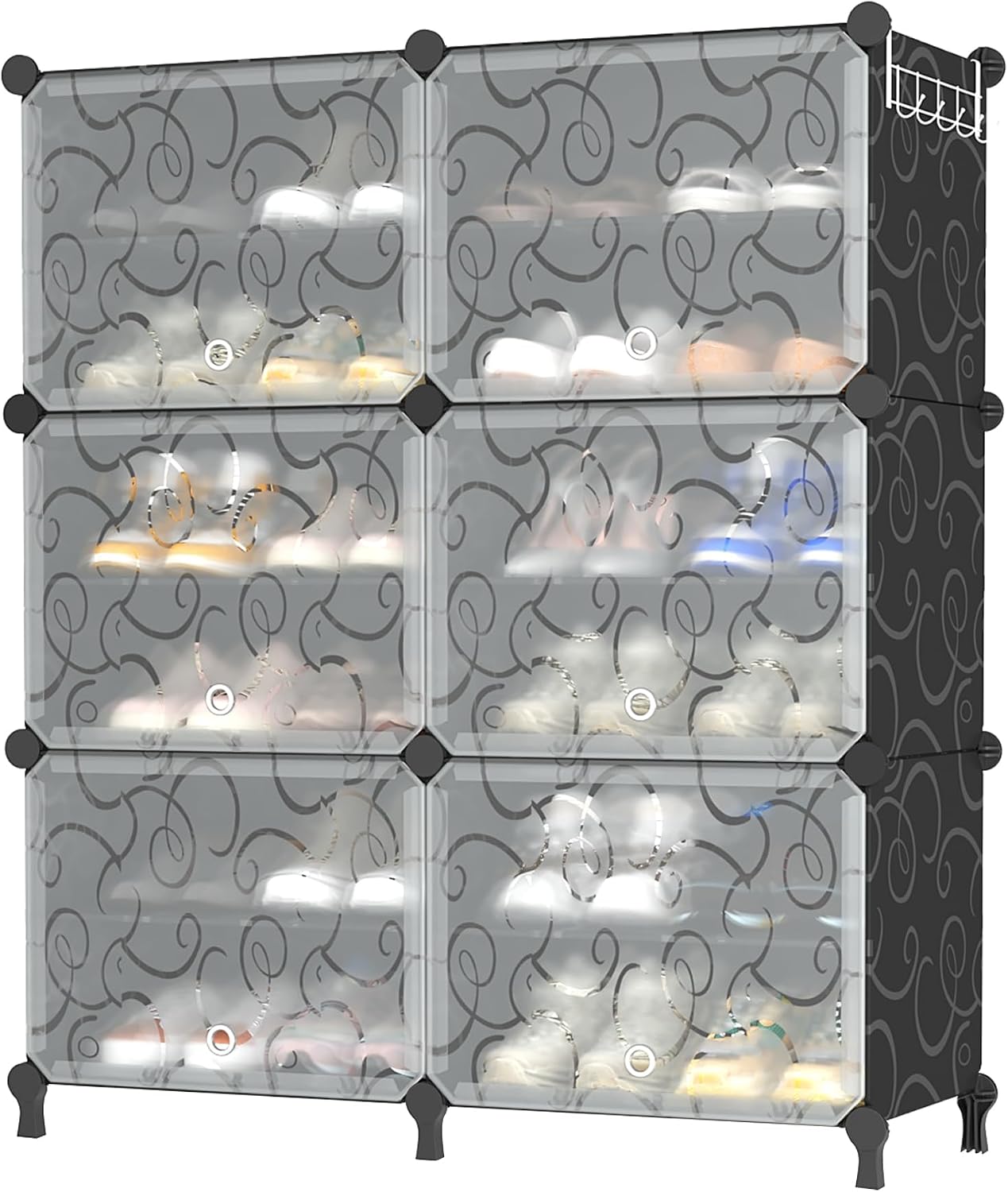 AWTATOS 8 Tiers Shoe Rack Organizer, 32 Pair Shoe Storage Cabinet, White | DIY Stackbale Plastic Shoe Organizer Shelves for Closet Entryway Hallway Bedroom