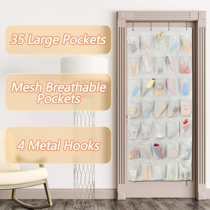GOMAJI 35 Pockets Over the Door Shoe Organizer