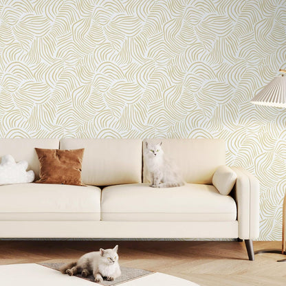 Dimoon 17.3" X 78.7" Peel and Stick Wallpaper Floral Contact Paper Boho Beige White Renter Friendly Natural Wall Paper Waterproof Removable Self Adhesive Wallpaper for Bedroom Livingroom Vinyl Roll