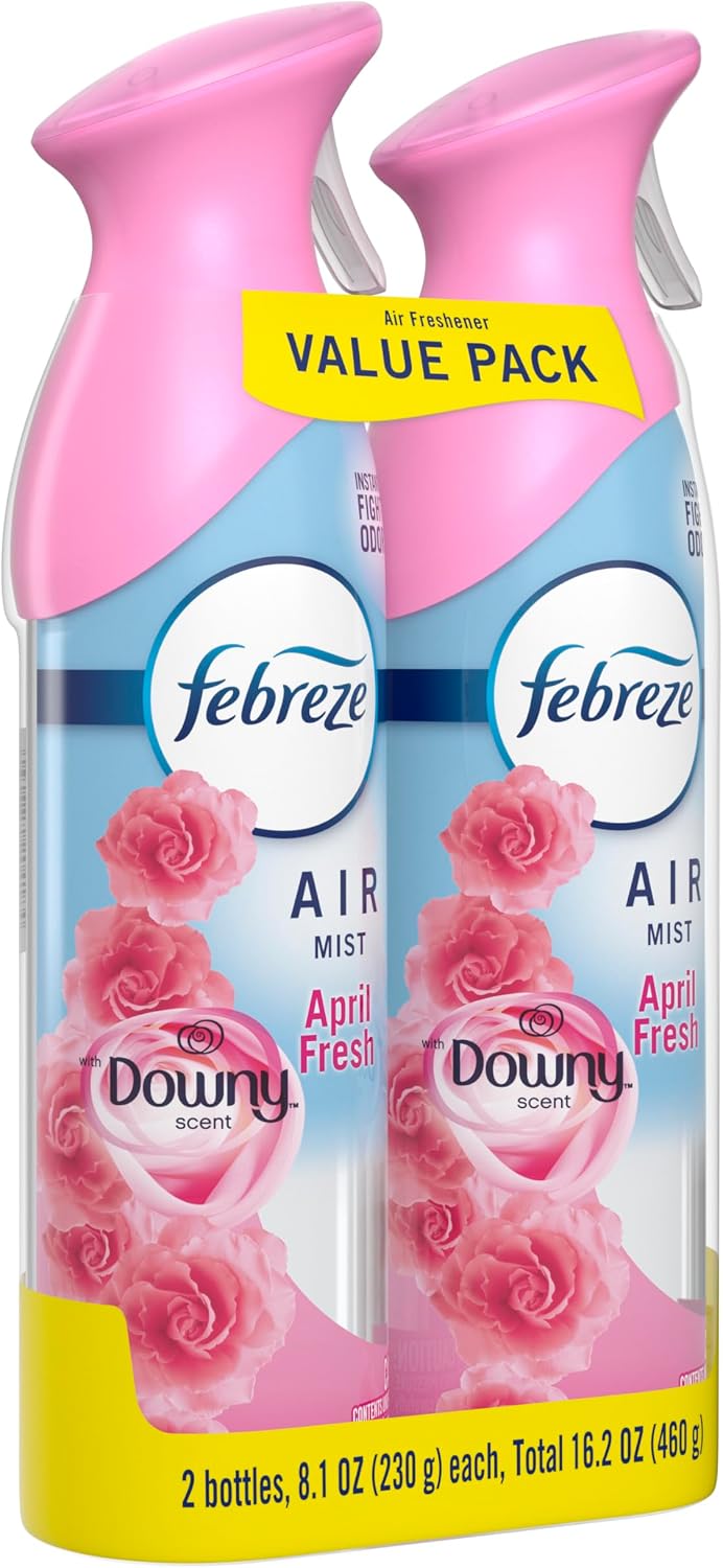 Febreze Air Mist, Air Freshener Spray, Odor Fighting Room Spray, Deodorizer for Home Bathroom Kitchen Office Apartment Dorm Room Classroom, Linen & Sky Scent, 8.1oz (Pack of 2)