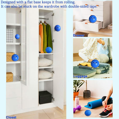Odor Deodorizer Balls for Sneaker, 6 Pack Shoe Deodorizer Balls, Fresh Linen Sneaker Deodorizers Balls Strong Odor Eliminator Small Spaces Air Fresheners for Gym Bags, Drawers, Locker