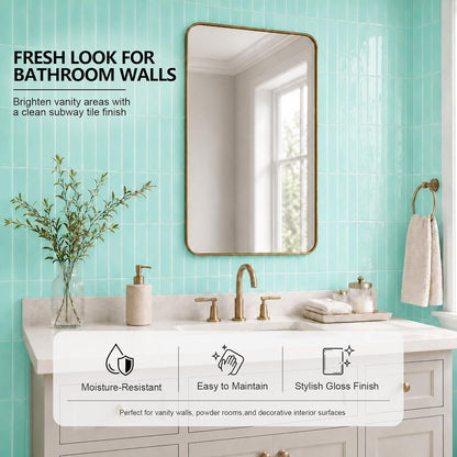 Peel and Stick Backsplash Tiles – Easy DIY Self-Adhesive Subway Wall Tiles, 10 Pack for Kitchen & Bathroom, 11.42'' x 9'' (White Grey)