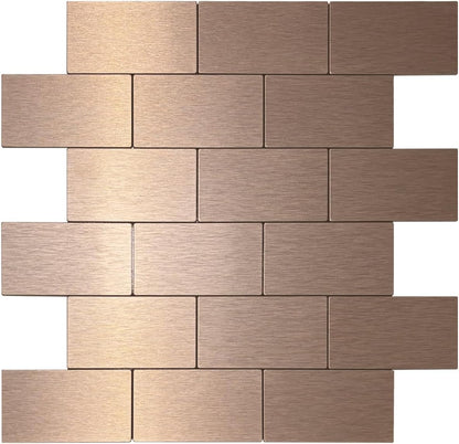 DICOFUN 10-Sheet Polished White Thick PVC Peel and Stick Backsplash, Ceramic Look Subway Tile White Kitchen Backsplash Peel and Stick Wall Tiles