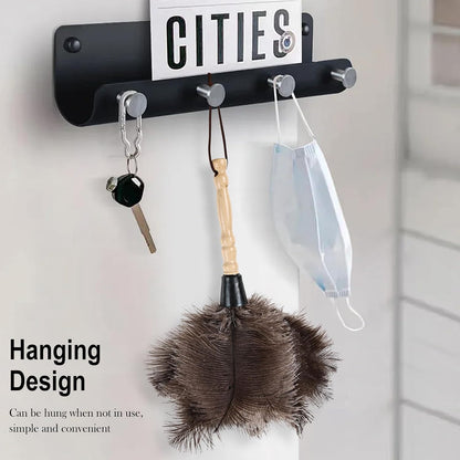 Extendable Cleaning Duster 94 Inch - Long Telescoping Ostrich Feather Dusters with Stainless Steel Extension Pole for High Ceiling Fan, High Ceilings,Roof Dusting