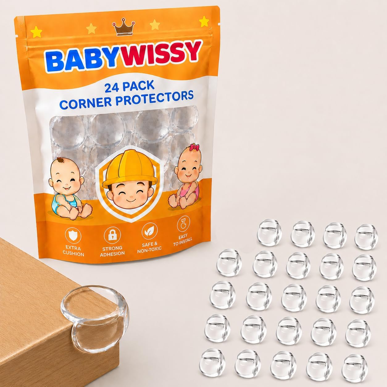 Corner Protectors 16 Pack – Crystal Clear Baby Proofing Corner Guards, Toddler Safety Edge Covers for Tables & Furniture