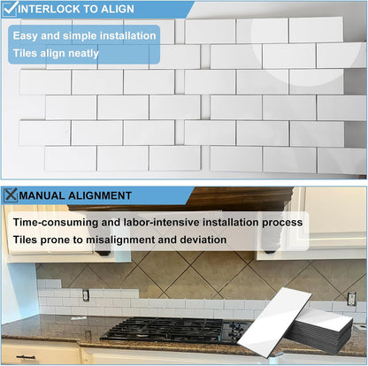 2026 New Upgrade Peel and Stick Backsplash Tile, Peel and Stick 11.34" X 11.57" Wall Tile for Kitchen, Bathroom, Fireplace, Laundry (Beige Ecru, 10 Packs)