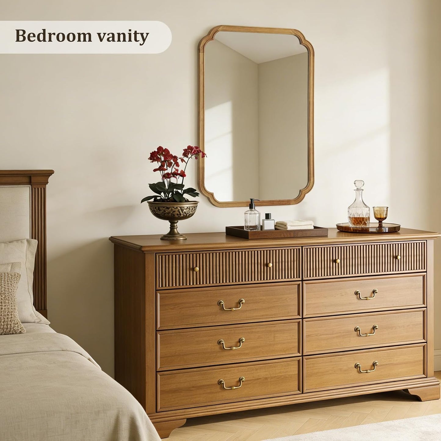 WallBeyond Full Length Mirror Wall Mounted 65"x22", Rustic Wooden Frame Floor Mirror, Large Full Body Mirror for Bedroom, Leaning or Hanging Against Wall, Natural
