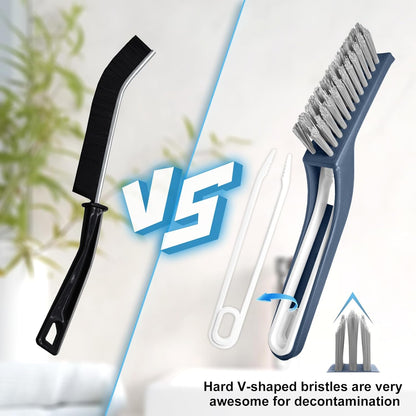 Stiff Bristle Brush - Hard Bristle Crevice Cleaning Brush Tools for Household, Kitchen, Bathroom, Window, Toilet, Corners, Multi Purpose Hard Bristle Brushes for Deep Cleaning Gap(2 pcs)