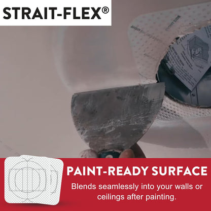 Strait-Flex Drywall Patch – Perma-Patch for Easy Drywall Repair – Smooth Finish, No Fuzz and Ready to Paint – Pre-Cut 8" x 8" Size with Trim Guides – Covers Holes Up to 5" – 10 Pack