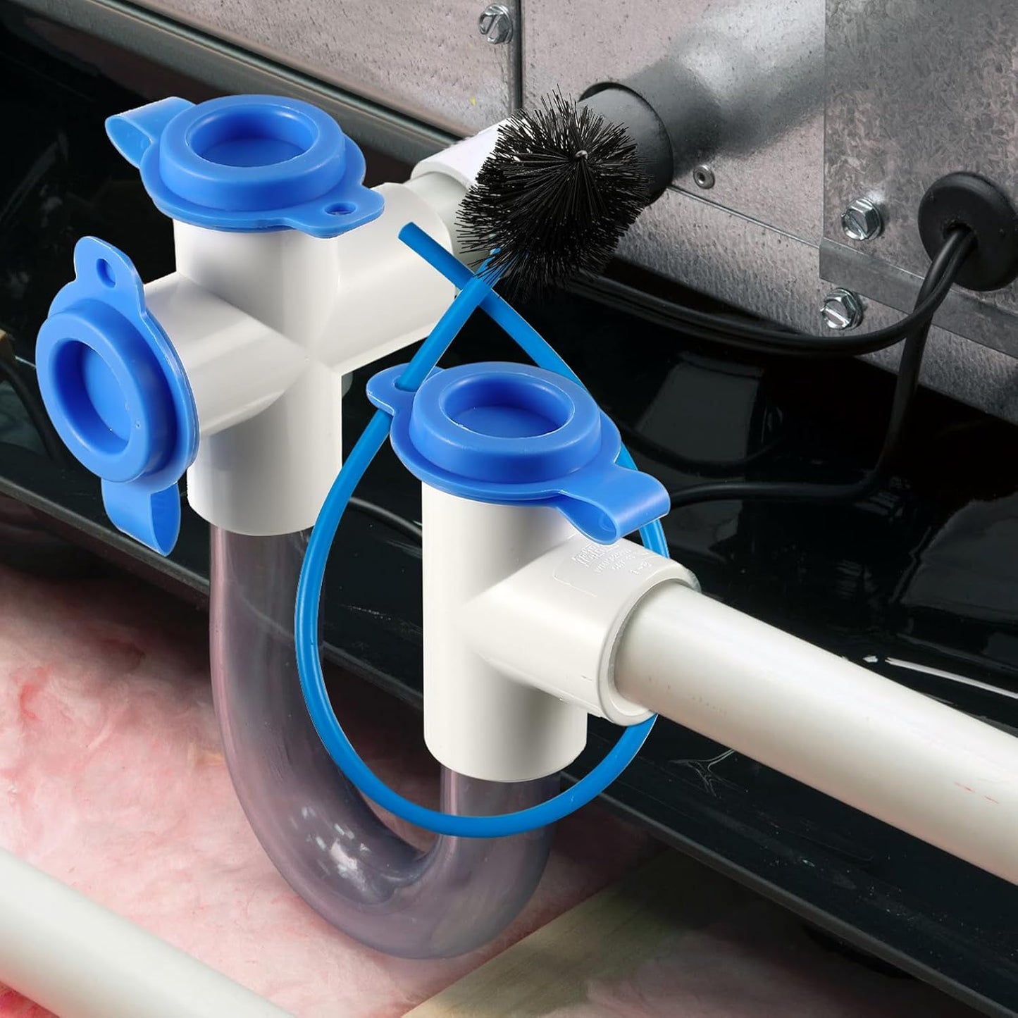 3 Pcs Condensate Trap Flexible Drain Brush, 48 Inch AC Drain Line Cleaning Brush for AC & HAVC Condensate P Trap, Black
