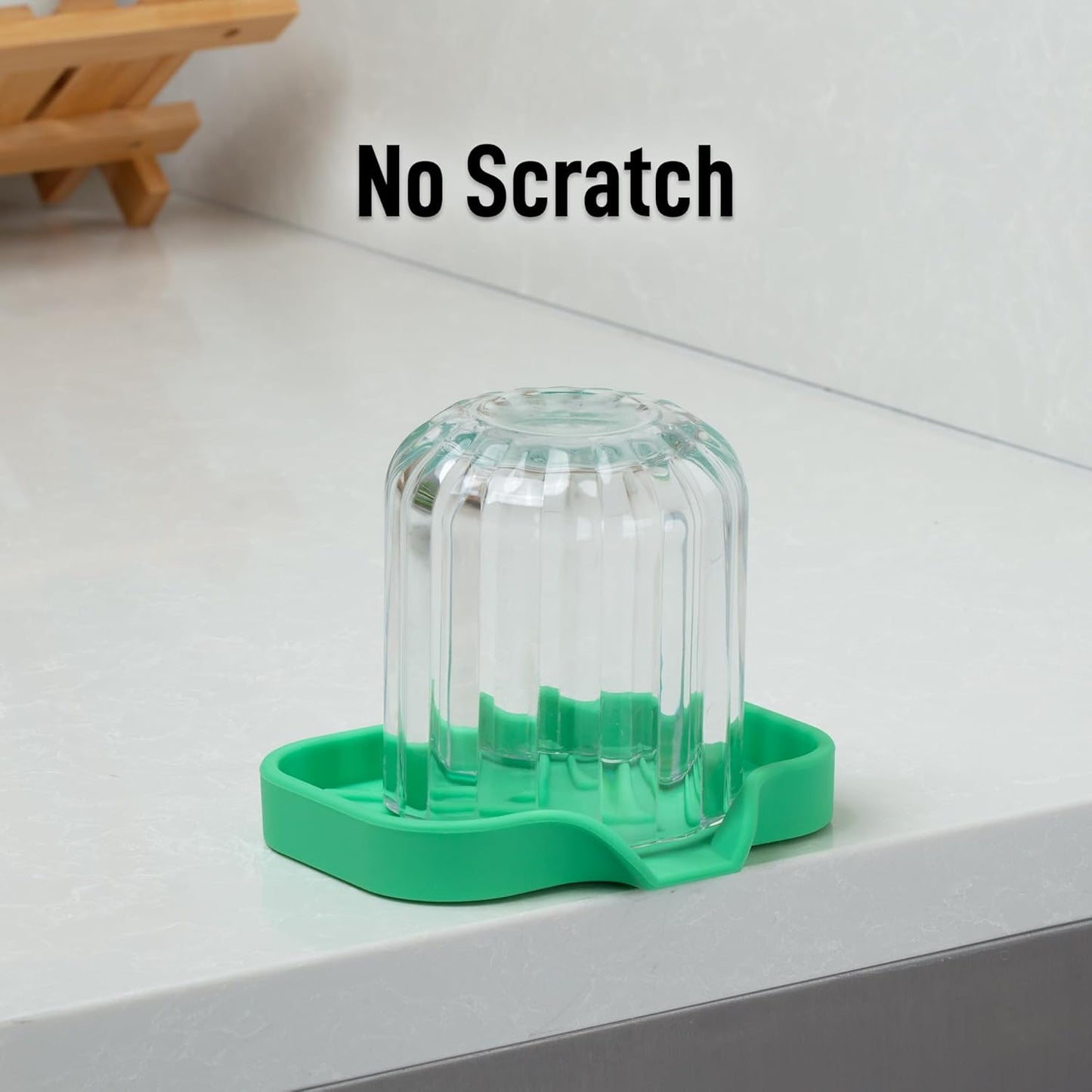 Zulay Kitchen (9x3.5in) Sponge Holder for Kitchen Sink - Flexible Heavy-Duty Multipurpose Sink Caddy - Counter Organizer for Kitchen, Bathroom, Makeup, Trinkets & More! (Grey)