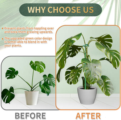 Telescoping Plant Stakes,3Pcs 17.9In to 42.3In Adjustable Monstera Plant Support Orchid Sticks with Clips, Plant Sticks Support Tall for Monstera,Orchids,Tomatoes,Vines & Indoor Outdoor Plants