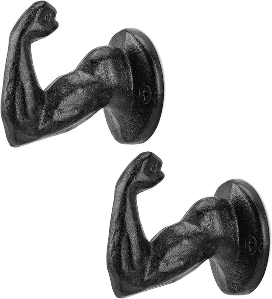 Coat Hooks Wall Mounted, Rustic Bat Key Hook Holder, Heavy Duty Decorative Black Wall Hooks for Mudroom, Towels, Hat Rack, Purse Hooks, Cast Iron Decorative ‎Antique Black Hooks