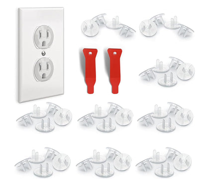 BABY PROOF ME 24 Outlet Covers Baby Proofing, Plug Covers with Removal Tool