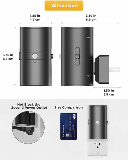 L LOHAS LED Motion Sensor Night Light, Dimmable Night Lights Plug into Wall, Plug in Nightlight, Motion Sensor Light Indoor for Bathroom Hallway Bedroom Stairs Kids Elderly [3000K,2 Pack]