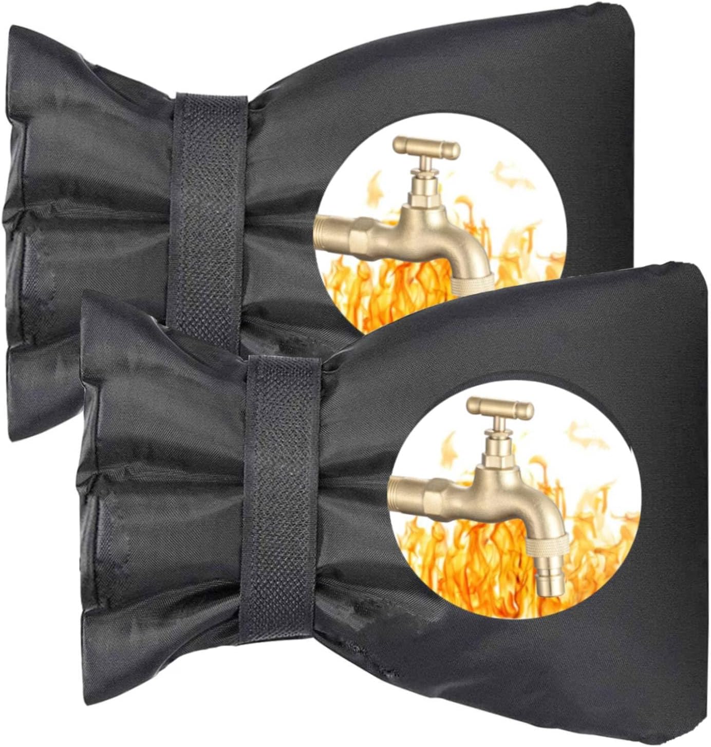 Outdoor Faucet Cover for Winter,2 Pack 7.9"H x 5.5"W Outside Faucet Covers for Pipe Freeze Protection,Reusable Insulated Outdoor Pipe Insulation Faucer Covers for Winter