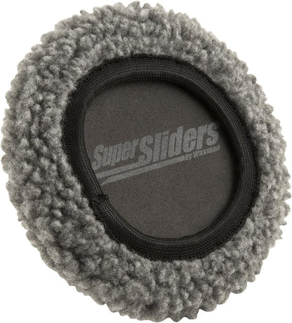 Super Sliders 3 1/2" Reusable 2-in-1 Furniture Carpet Sliders with Hardwood Socks to Slide Items Easily without Damage Across Any Surface, Beige (4 Pieces)