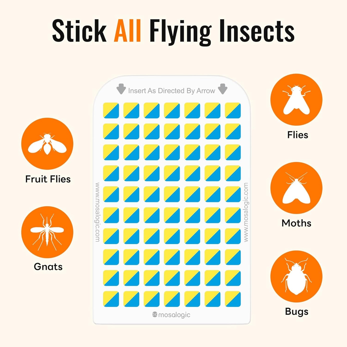 Mosalogic Fruit Fly Traps for Indoors Gnat Trap for House Indoor-600 Sqft Protection Area UV Fly Insect Trapper for Fruit Flies,Gnat,Mosquito,and Other Flying Insect Plug in Bug Killer White