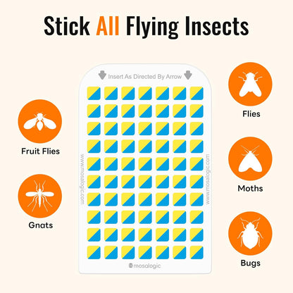 Mosalogic Fruit Fly Traps for Indoors Gnat Trap for House Indoor-600 Sqft Protection Area UV Fly Insect Trapper for Fruit Flies,Gnat,Mosquito,and Other Flying Insect Plug in Bug Killer White