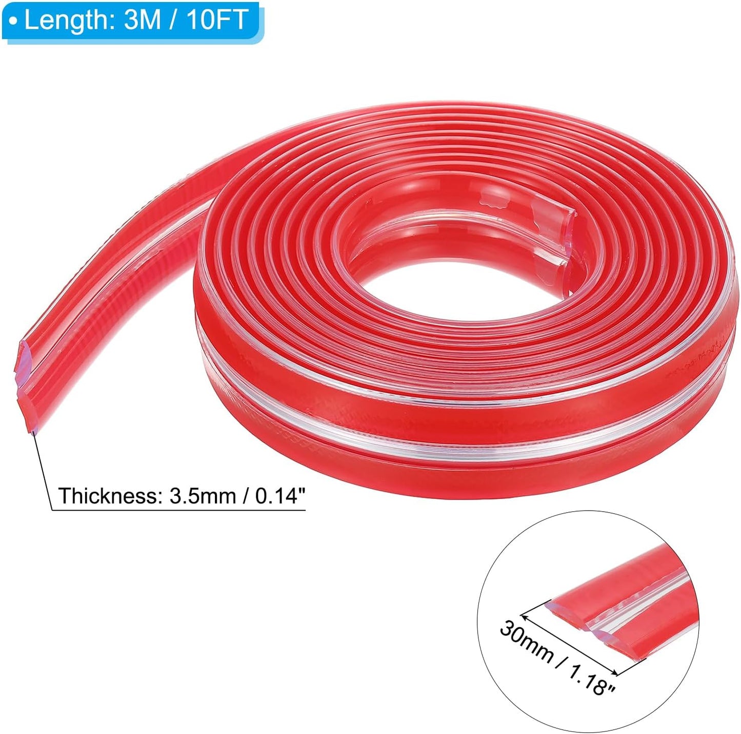 PATIKIL Edge Protector Strip, 0.79IN x 6.6FT Children Proofing Silicone Soft Clear Corner Protectors Pre-Taped Strong Adhesive for Cabinets Tables Drawers