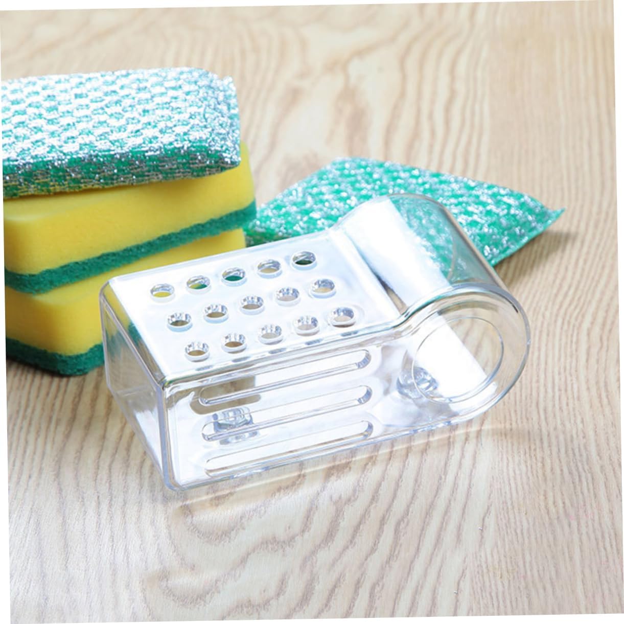 2 Pcs Wall Mounted Kitchen Drying Rack Practical Sponge Holder for Scouring Pads Lightweight Storage for Rags Cleaning Cloths No Drilling Required Space Saving Design