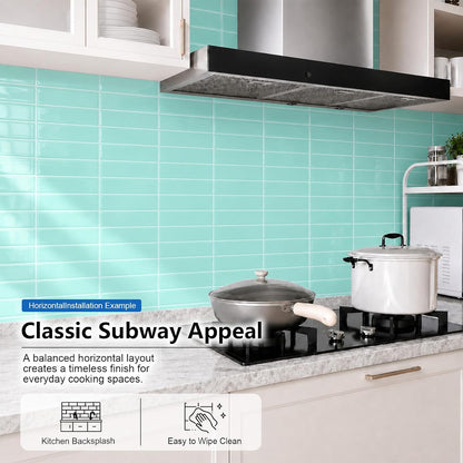 Peel and Stick Backsplash Tiles – Easy DIY Self-Adhesive Subway Wall Tiles, 10 Pack for Kitchen & Bathroom, 11.42'' x 9'' (White Grey)
