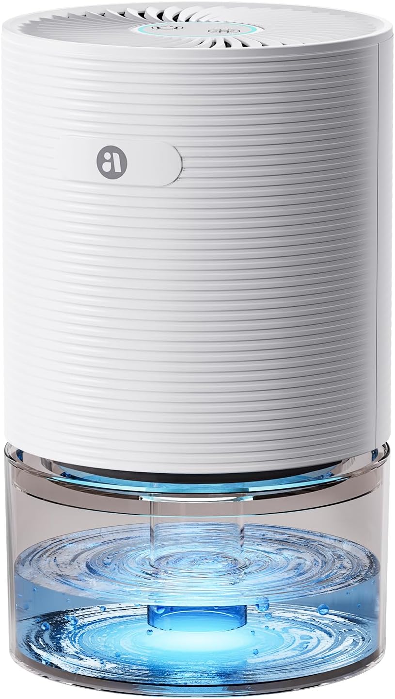Small Dehumidifiers for Bathroom, Bedroom, Dorm Room, Home, RV, Closet, Wardrobe, Office, Portable Dehumidifier with Auto Shut Off, Auto Defrost, Colorful Light, Ultra Quiet, Energy Saving, 35 OZ