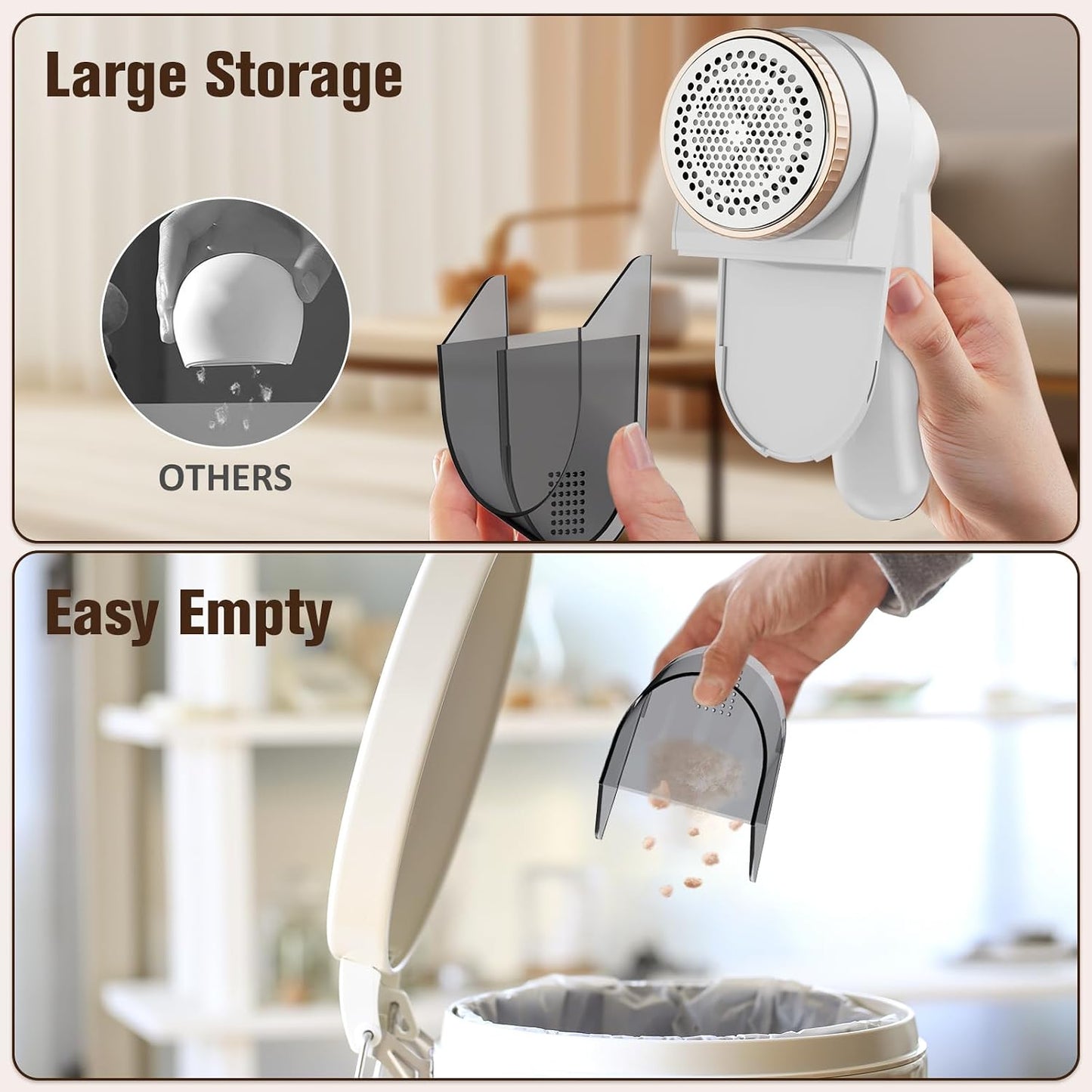 DBC Rechargeable Fabric Shaver,3-Speed Lint Remover for Clothes LED Display, 15000r/Min Powerful Motor, Large Shaving Head Lint Shaver for Clothes, 6-Leaf Blades, Lint Ball, Furniture, Fuzz