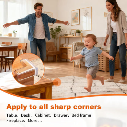 Edge Protector Baby Proofing Corner Protectors Silicone Desk Edge Cushion Child Safety Edge Covers Bumper for Table, Cabinets, Crib, 13ft x 1.2 Inch Edge Protector Strip with 4 Pack Corner Guards