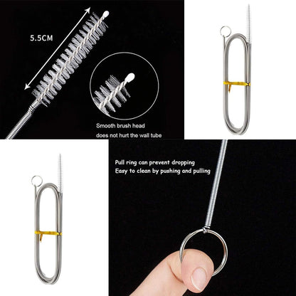 2 Pack 80 Inch Extra Long Flexible Pipe Cleaner Brush, Drain Cleaner Tool for Fridge, Sink Hose, Aquarium Tube, Car Sunroof Drain Cleaning Brush.