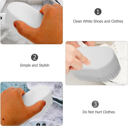 Hemobllo Laundry Stain Remover Brush with Soft Bristles for Shoes and Floors, Plastic Laundry Cleaning Tool, Portable and Gentle Cleaning Brush for Home Use