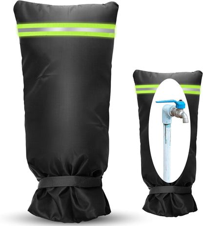 Outdoor Faucet Cover Socks with Reflective Strips, 25" x 13" Insulated Garden Faucet Socks for Winter Freeze Protection, Thicker Outdoor Spigot Cover Tap Hose Bib Socks