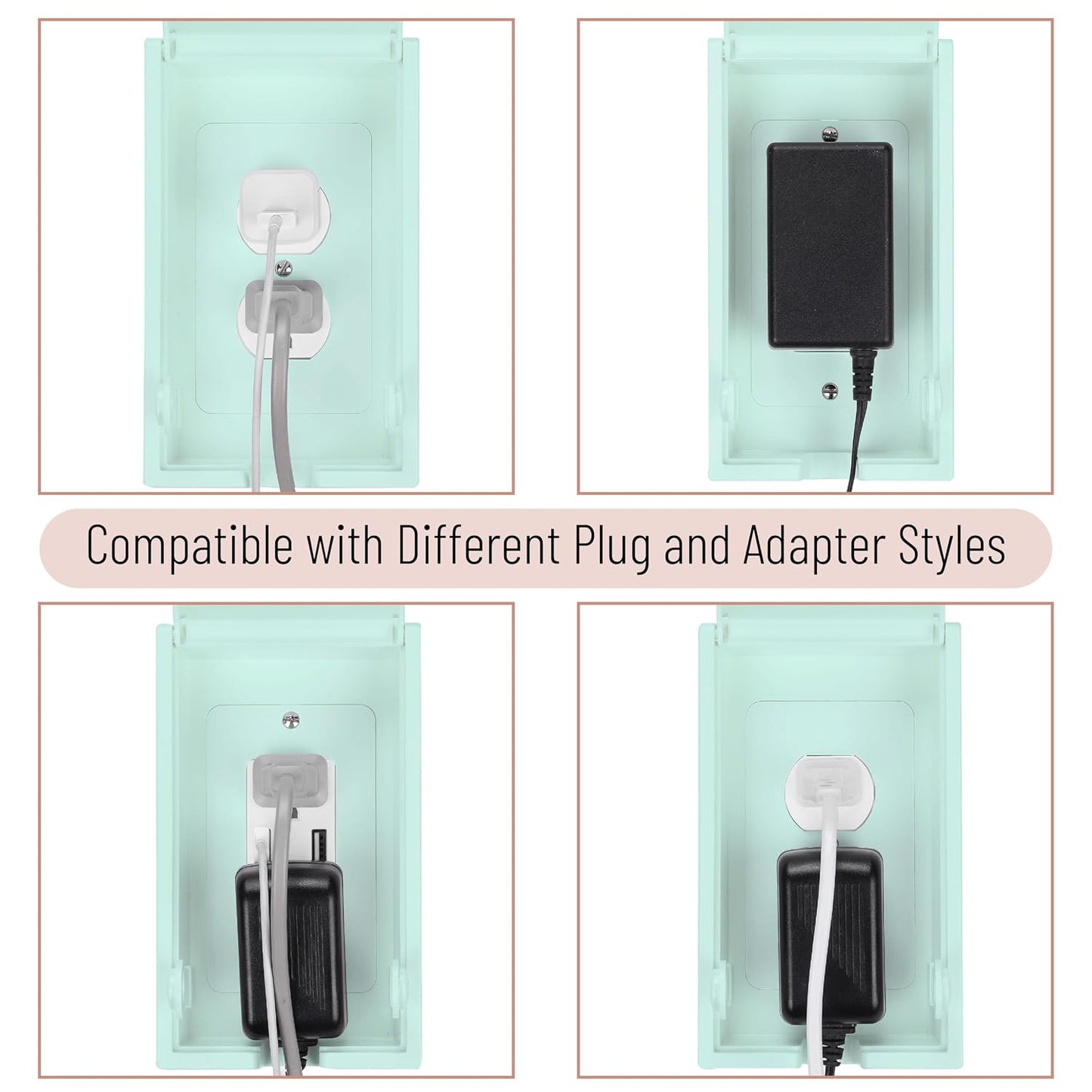 Bates Baby Safety Outlet Cover Box - Plug Covers for Electrical Outlets, Child Proof Outlet Cover, Socket Covers for Outlets