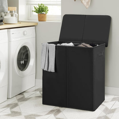 WOWLIVE 180L Laundry Hamper with Lid 3 Section,Large Laundry Basket with Removable Bags and Handles,Collapsible Dirty Clothes Hampers for Laundry,Laundry Basket Organizer for Laundry Room,Dorm,Beige