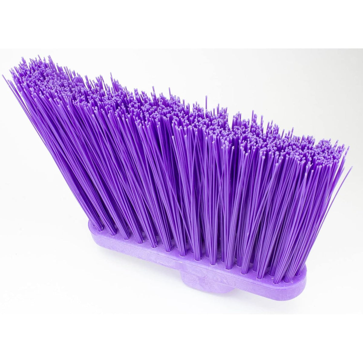 SPARTA Plastic Broom Head, Angled, Un-Flagged for Large Debris Indoor, Outdoor, Home, Restaurant, Lobby, Office, 12 Inches, Green