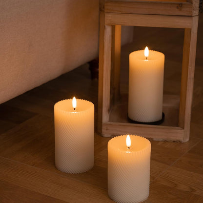 ANGELLOONG Flickering Flameless Candles, Realistic Battery Operated Candles with Remote and Timer, Set of 3 LED Candles for Room Fall Home Wedding Decor Centerpieces Table Party Valentines Decorations
